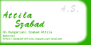 attila szabad business card